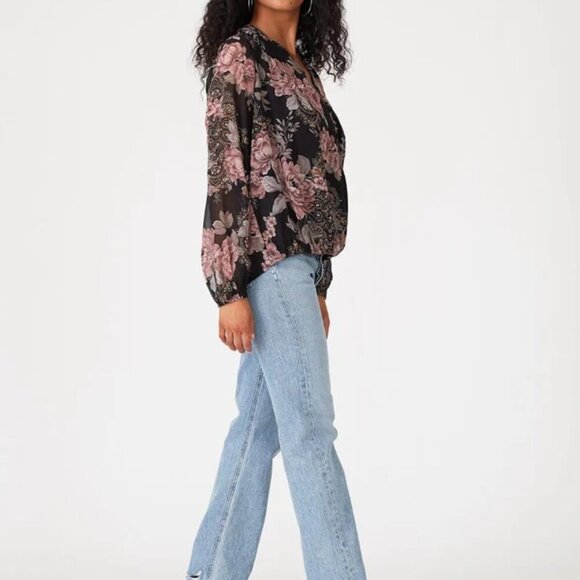 New Lovestitch Daphne Surplice Blouse Sz Small - Picture 2 of 8